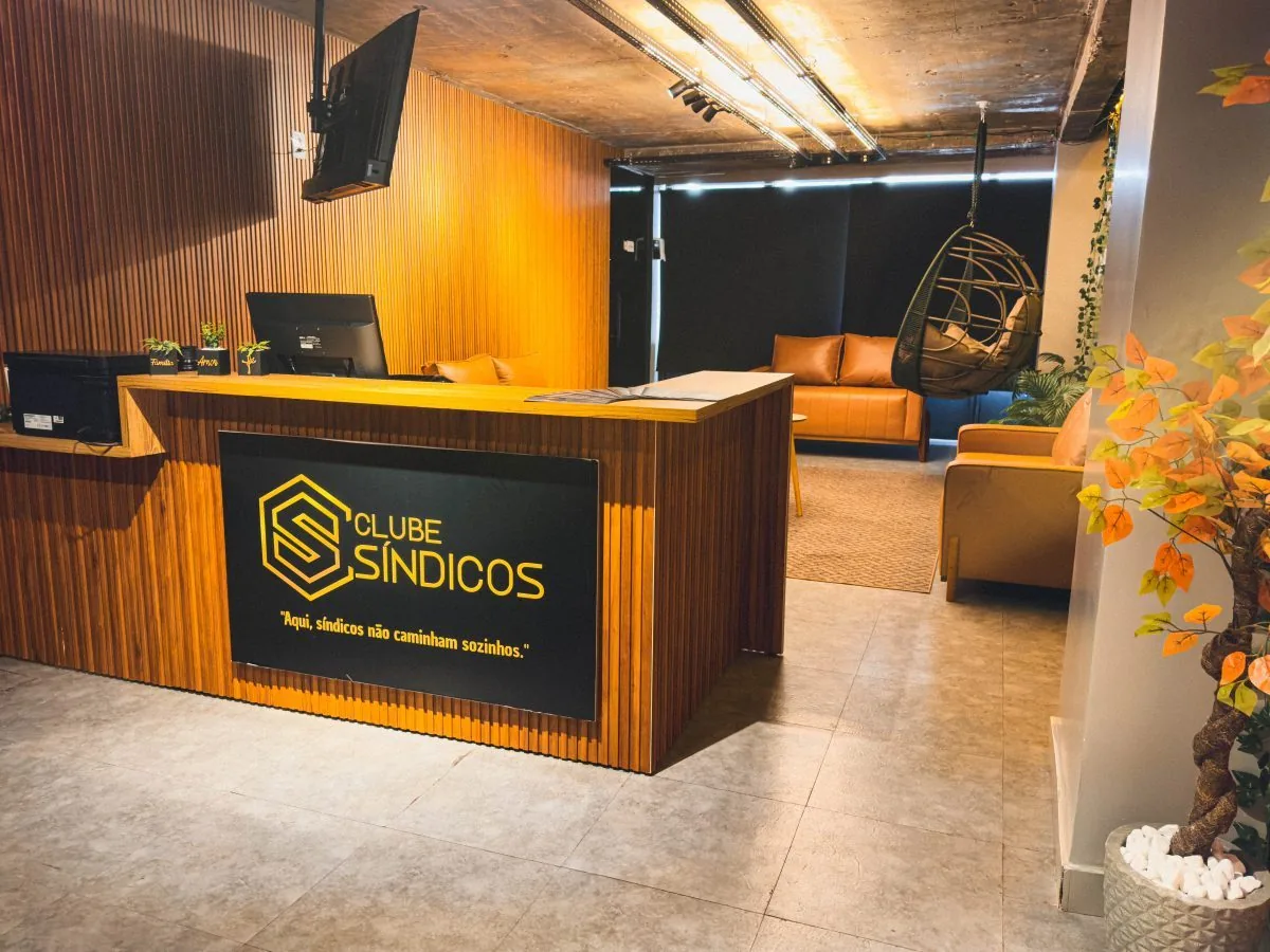 Recepção do Clube Síndicos Coworking